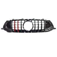 Grille avant AMG GT 2018, style B, en fibre de carbone, pour Mercedes-Benz 4 portes