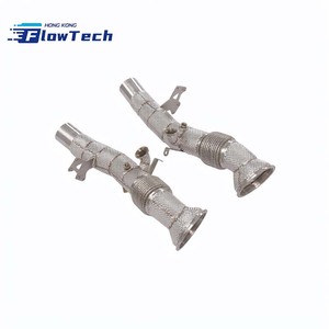 Tuyau de descente en acier inoxydable T304 avec bouclier thermique pour Ferrari 296 GTB 3.0T V6 hybride de course - Product Image 5