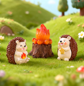 Figuras de resina 3D en miniatura de erizos, juguete sensorial de la naturaleza para bebés, actividad de conteo y clasificación de animales del bosque, decoración a granel para guardería - Product Image 6