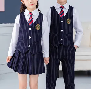 Custom Designs 7-10Years Old Style Primary Kindergarten Clothes T Shirt for School Uniforms Plus Size Blazer Suit with Logo