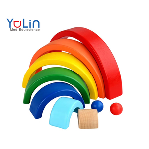 Gioco di Costruzioni a Semicerchio Little Man, Blocchi Arcobaleno a Forma di Ponte ad Arco, Gioco Educativo per Bambini - Product Image 1