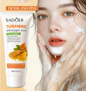 Limpiador Facial Antioxidante y Antiacné con Curcumina SADOER TURMERIC, 100g - Product Image 1