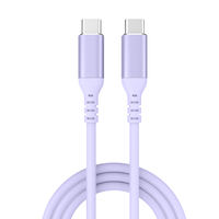 Cable de Silicona de Alta Calidad 5A de Carga Súper Rápida de 100W Tipo C a C para Teléfonos IOS y Android, Computadoras y Sincronización de Datos