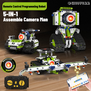 Bộ khối xây dựng <span class=keywords><strong>Robot</strong></span> biến dạng tự làm lắp <span class=keywords><strong>r</strong></span>áp điều khiển từ xa 5in1 <span class=keywords><strong>R</strong></span>/C - Product Image 2