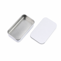Boîte en métal coulissante en fer blanc mat avec logo personnalisé imprimé pour emballage de bonbons à la menthe, parfum solide, baume à lèvres, maquillage
