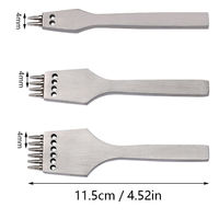 Vente chaude 4mm travail main rond trou perforateur artisanat ciseau cuir trou poinçon outils