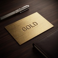Plaque Métallique Personnalisée en Aluminium Anodisé Doré Brossé avec Logo Gravé – Médaille d'Or