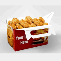 Boîtes en papier portables personnalisées avec logo imprimé pour frites, biscuits, gâteaux, gâteaux secs, emballages de poulet frit pour la restauration rapide