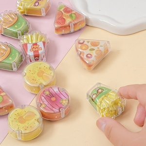Jouet fantaisie en forme de nourriture mignonne, voiture de dessin animé, hamburger, en plastique écologique, à friction, œuf torsadé, cadeau original - Product Image 4