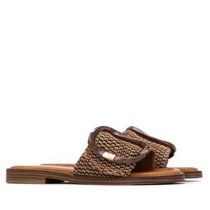 Carmela Women's Low Slipper Leather 2 Cm Heel Size 41 <b>Flat</b> Sandal - Product Image 4