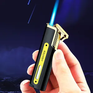 Custom Micro Blue Flame Refillable Turbo Cigarette Smoking Jet Flame Lighter,butane gas chefs blow torch lighter
