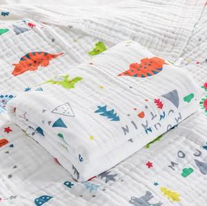 Manta <span class=keywords><strong>de</strong></span> edredón personalizada barata, 4 capas, acogedora, personalizada, muselina para bebé, mantas envolventes, manta para cumpleaños <span class=keywords><strong>de</strong></span> hijo - Product Image 6