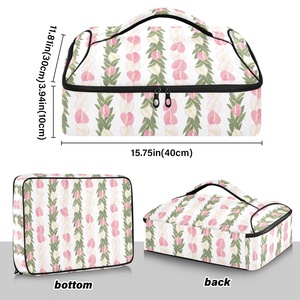 Sac Isotherme 15L Aloha Collection en Nylon, Motif Anthurium, Personnalisable, pour Transport de Plats et Fêtes - Product Image 3