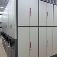 Archivador Móvil Manual Ajustable para Taller, Sistema de Estanterías Compacto, Estantes para Hospital, Compactador de Archivos, Gabinete de Acero Denso