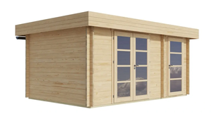 Cabane en rondins multifonctionnelle en bois massif pour l'extérieur du jardin et du bureau Cabane de studio à assemblage rapide Bungalow de jardin - Product Image 3