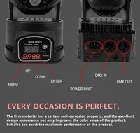 Super Shehds Lyre Wash 7x18W Mini Moving Head LED Par Light RGBWA UV 6-en-1 pour Fêtes, Mariages et Scènes DJ