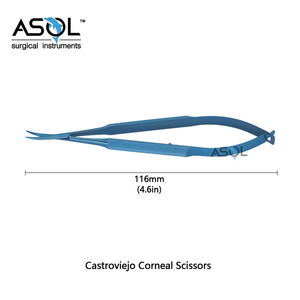 Titânio profissional micro tesoura castroviejo córnea tesoura olho instrumentos - Product Image 2