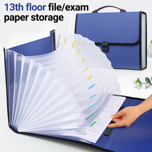 Huajie A4 Draagbare Accordeonboekmap Met Grote Capaciteit Meerlaagse <span class=keywords><strong>Pp</strong></span> Voor Opslag Van Bedrijfspapieren Op Kantoor - Product Image 3