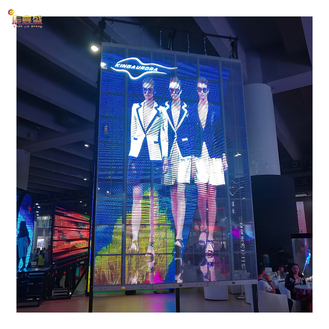 P3.91 Indoor&Outdoor Digital TV Video Wall Advertising Pantalla Transparent LED Screen Display for Glass Window Wa