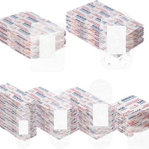 Pack familial de pansements imperméables transparents en PE pour le soin des plaies des doigts, des coudes, des genoux et des talons. - Product Image 5
