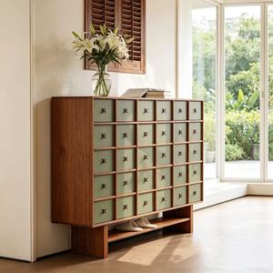 Japanese Style Wood Apothecary Cabinet With 25 Drawers Modern <b>Storage</b> <b>Sideboard</b> For Living Room Furniture - Product Image 2