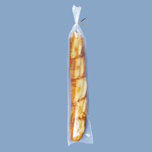 Transparent baguette bread cellophane plastic bag Micro Perforate bread bag with customized size