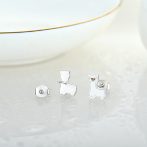 Pendientes de Alpaca de Plata de Ley 925 YILUN, Chapados en Rodio, Diseño de Llama, Personalizables para Niños - Product Image 4