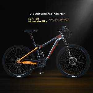 Freno de disco todoterreno para adultos, bicicleta de montaña de cola suave, 21 velocidades, doble absorción de impacto, carreras, estudiantes adolescentes transfronterizos - Product Image 2