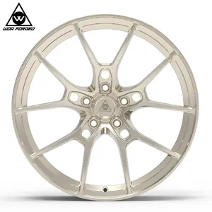 High-end Forged Color Optional One Piece Forged Wheel Gold 17 18 19 20 21 22 Inch Aluminum Customized Lightweight 5 Year 4 Pcs