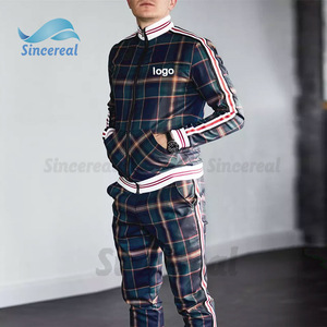 Ropa Deportiva Personalizada Para <span class=keywords><strong>Hombre</strong></span>, Chándal de <span class=keywords><strong>Gimnasio</strong></span> para <span class=keywords><strong>Hombre</strong></span>, Conjunto Informal de Dos Piezas a Cuadros, <span class=keywords><strong>Moda</strong></span> de Primavera y Otoño - Product Image 6