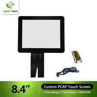 Pantalla Táctil Personalizada de 8.4 Pulgadas, CTP, Resistente al Agua, con Lápiz Óptico, Panel Táctil Capacitivo Proyectado, Vidrio AG AR AF, Multitáctil