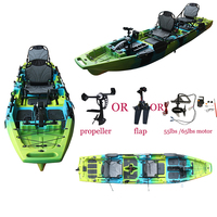 Kayak de pêche à pédales modulaire Vicking 3 sections/2 sections pour 1-2 personnes, multifonctionnel, avec aileron/hélice/moteur