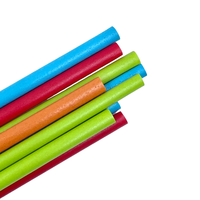 Pailles en canne à sucre biodégradables et colorées, pailles à boire en plastique compostable, pailles flexibles