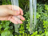 Jbambs Modèle AT016 Treillis pour plantes en acrylique transparent robuste en forme de U, anti-pourriture, 8 pouces, support solide pour jardin