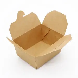 Weiß/Braun Kraft Takeaway Sandwich boxen Fast-Food-Verpackungs box