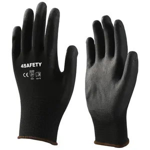 13G Light Weight PU Coated Work Safety Gloves In Stock