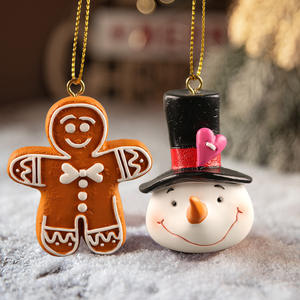 Resin Mini Santa Snowman Christmas Tree Ornament <b>Animal</b> Gingerbread <b>Decorations</b> Bagged Christmas Gifts - Product Image 3