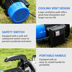 Pompe de <span class=keywords><strong>jardin</strong></span> en acier inoxydable 1100W 4600L/h pompe à jet d'irrigation <span class=keywords><strong>pour</strong></span> puits peu profonds pompe de surpression <span class=keywords><strong>pour</strong></span> arroser la pelouse - Product Image 4