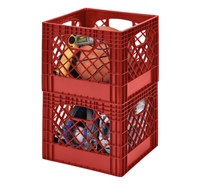 Caisse pliante en plastique de style maille pour le stockage des bouteilles de lait-disponible à la vente