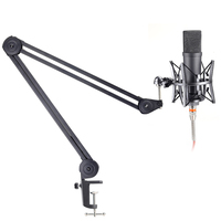 Support de microphone de bureau universel NB38, bras articulé sans ressort en métal pour diffusion en direct sur téléphone portable