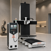 Machine de gravure CNC verticale 5 axes 1525, haute rigidité, modèles de sculpture 3D complexes personnalisés pour le travail de la bois, de la mousse et des matériaux composites