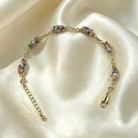 Bracelet en laiton plaqué or 18 carats avec pierres naturelles de forme libre, bijoux tendance pour femmes, cadeau