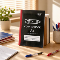 Carnet de comptabilité A4 personnalisé et durable avec reliure parfaite et reliure à bande, 96 feuilles épaisses lignées pour étudiants, prix d'usine