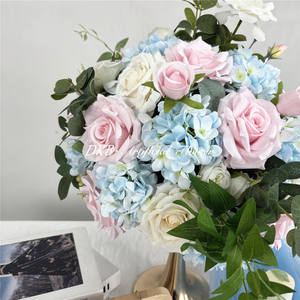 DKB - Oferta Especial - Arreglo Floral de Rosas Grandes de 50 cm, 60 cm, 70 cm y 80 cm, Centros de Mesa para Bodas, Bola de Flores Artificiales de Seda - Product Image 5