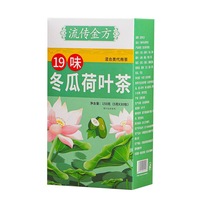 Boîte Cadeau Verte 150g – 19 Variétés de Thé Herbal à la Melone d'Hiver et Feuille de Lotus – Mélange Naturel de Plantes – Thé Quotidien Léger pour le Corps – Vente en Gros