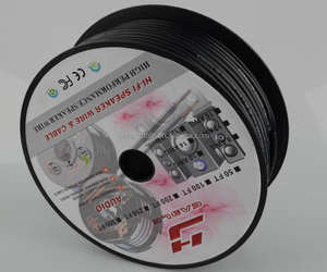 Cable de Altavoz para Empotrar en Pared Hejia, Calibre 16, 500 Pies, 16/2 CCA, 2 Conductores, Rojo y Negro, con Revestimiento Negro - Product Image 1