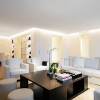 Société Turn Key Project Service Moderne Pierre Ardoise Top Design Noir Ovale Grande Table Basse Style Moderne