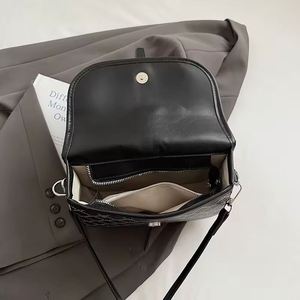 Bolso bandolera tejido a mano con papel ecológico y resistente, estilo cabas, cierre de cremallera, forro de poliéster, ideal para - Product Image 2