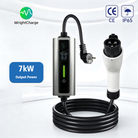 Chargeur EV portable 11 kW Type 2 pour visiter des amis, avec prise Schuko 16A homologuée CE TUV, station de charge prête à être expédiée