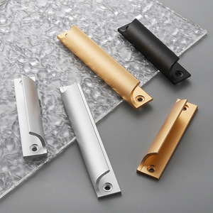 Aluminum Alloy Door Handle 5607 Minimalist Design For Window <b>Wardrobe</b> Easy Installation - Product Image 2